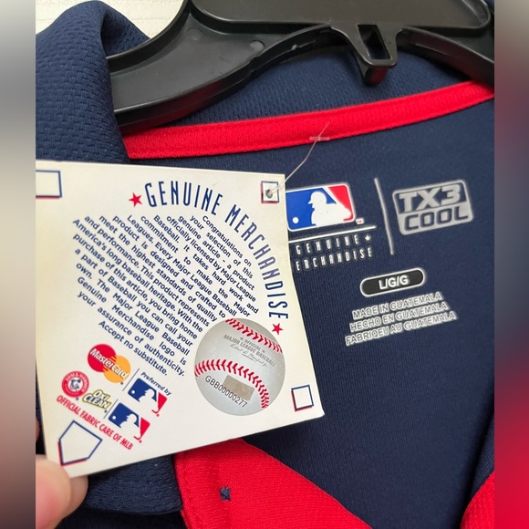 Men’s Boston Red Sox Polo Navy TX3 Cool Shirt with Logo GENUINE MLB Large - Picture 4 of 6